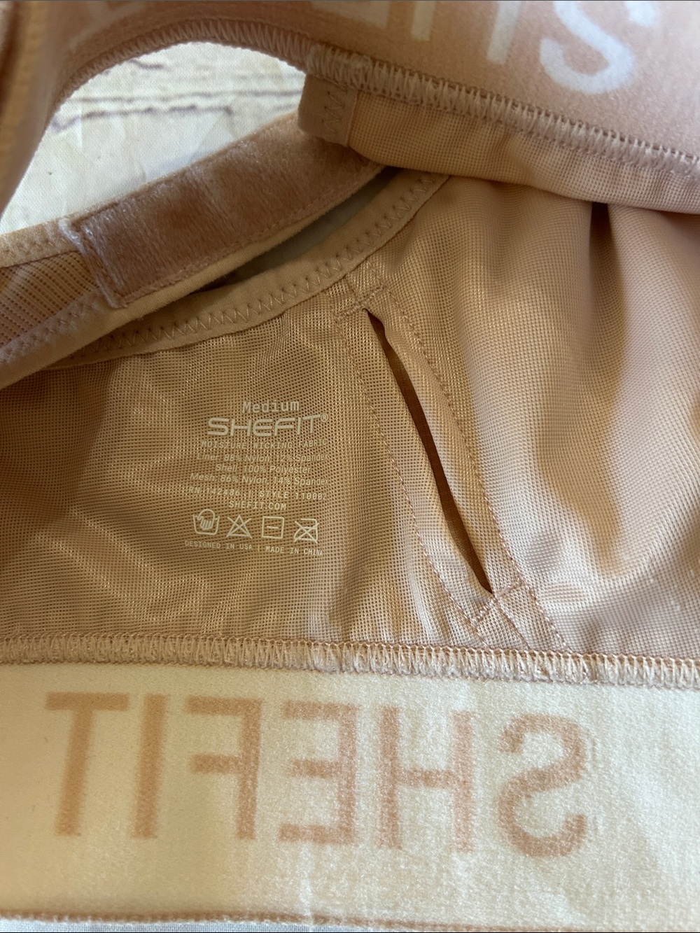 Shefit Fully Adjustable High Impact Ultimate Sports Bra Nude Size Medium NO PADS - Picture 7 of 8